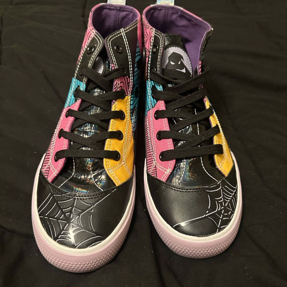 Iridescent Pink and Black High-Tops
